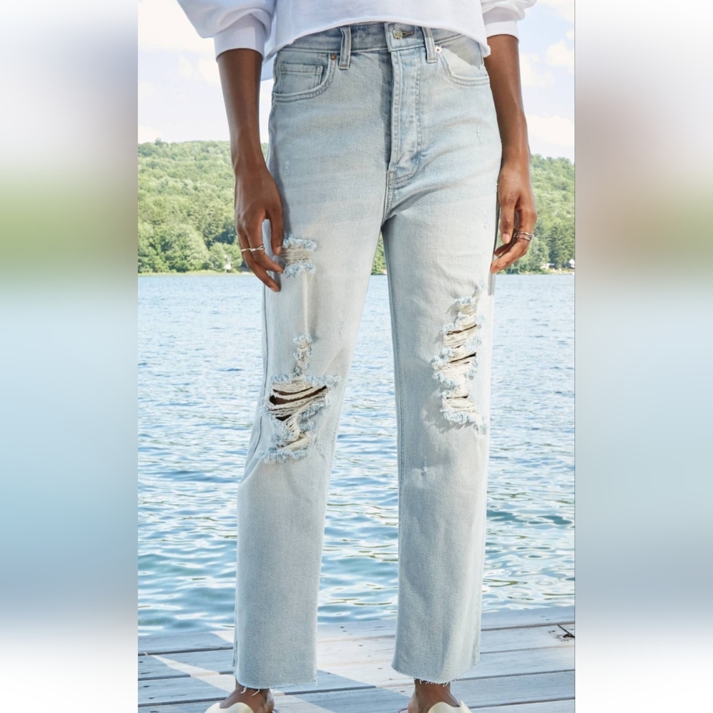 WILD FABLE High Rise Straight Button Fly Jean